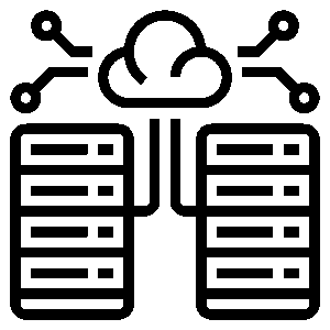 Icon representing a liquid cooling solution for efficient data centre cooling.