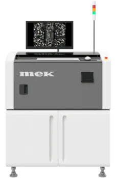 Mek PowerSpector Inline AOI system with 9-camera configuration for SMT and THT inspection