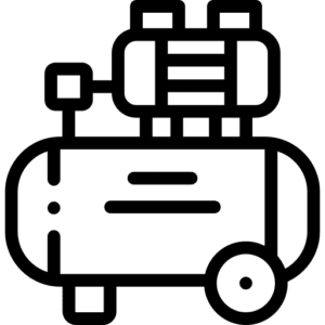 Air compressor icon for compressed air and gas systems