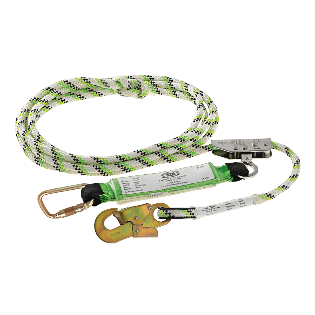 Block w/shock absorber+kernm rope 15m FD1313